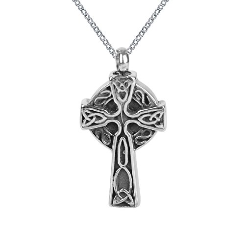 Zarabe Cremation Jewelry Trinity Knot Celtic Cross Urn Necklace Pendant Memorial Ash Keepsake #TOP5