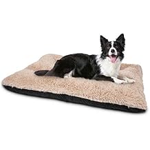 JOEJOY Dog Bed Crate Pad, Deluxe Plush Washable Dog Beds Fulffy Soft Kennel Pad Anti-Slip Pet Sleeping Mat for Medium Small
