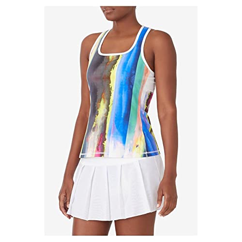 Fila Center Court Racerback Tank - Galaxy Print/White #TOP2