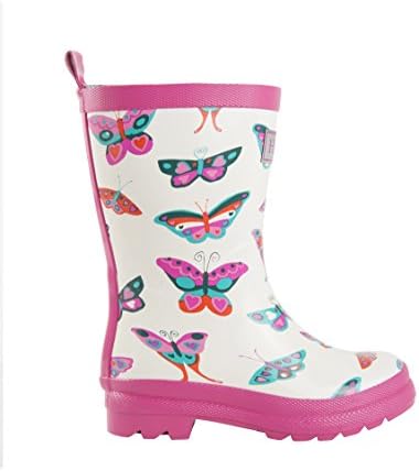 Hatley Baby Girls Printed Rain Boots, Groovy Butterflies, 4 Infant | Image 2