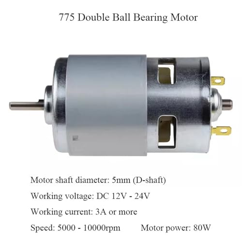 Moteur à courant continu 12V24V couple élevé axe en D 775