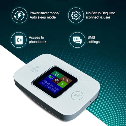 Image of NPTCL WiFi Dongle with All 4G /5G Sim Support Type C| Portable Wireless Hotspot Device | Upto 300Mbps 3000mAh Battery 10 Device | Pocket Wireless Data Card WiFi Dongle with Sim Slot | Laptop PC Mobile
