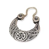 Celtic knot viking nordic pagan hoop earring for men sterling silver handcrafted sun male earring