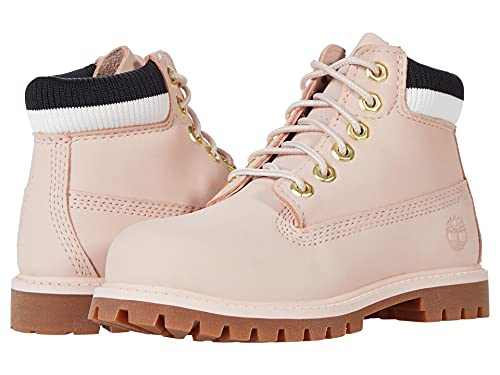 Image of Timberland Premium 6 in Waterproof Infant /Toddler Shoes Size 5, Color: Light Pink Nubuck /Black-Pink