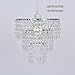 FlavorThings 3 Tiers Fuax Crystal Acrylic Beaded Chandelier, W10.5