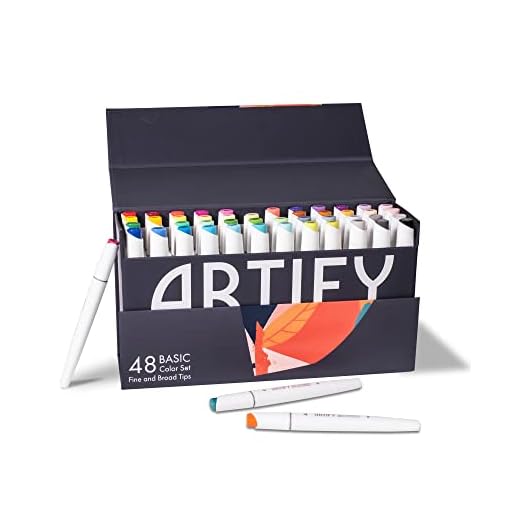 Artify Artist Alcohol Based Art Marker Set/ 40 Colors Dual Tipped Twin Marker Pens with Plastic Carrying Case