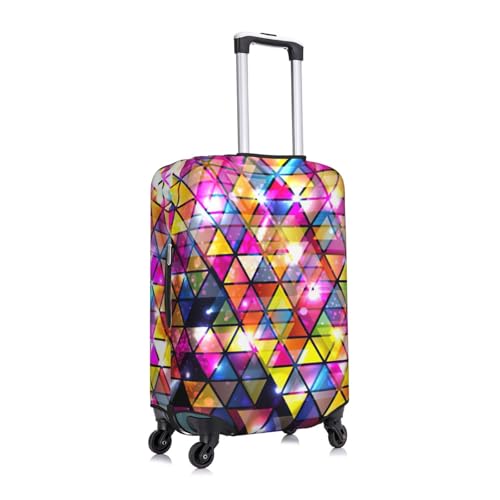 Colorful Geometric Triangle Print Luggage Suitcase Cover Protector Luggage Washable Covers With Concealed Zipper3