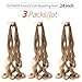 SUYIAPIY French Curl Braiding Hair Pre Stretched Bouncy Braiding Hair- Synthetic Crochet Hair For Boho Box Braids Loose Wave Crochet Braids Goddess Box Braids Senegalese Twist 24 inch (27#)