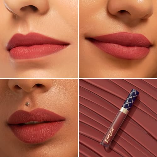 Image of Pilgrim Oh So Creme! Premium Matte Liquid Lipstick | Most Lightweight & Transfer-proof Lipstick | Highly Pigmented & Long-Lasting | 3.5ml (Caramel Bebe-04)