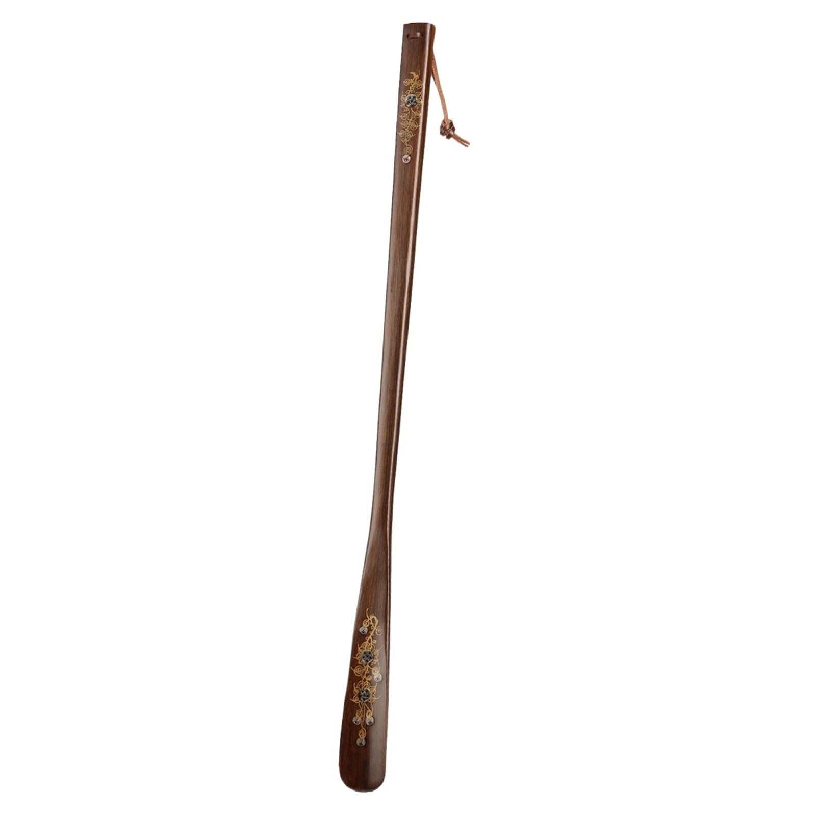 Calzador de metal y madera de mango largo, Calzadores fáciles de usar for personas mayores y mujeres mayores(70cm)