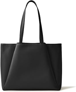 Work Tote Bags for Women 15.6 Inch - Laptop Tote Bag with Zip Compartments - Large PU Leather Office Purse Computer Briefcase