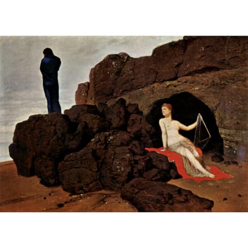 Toile Odysseus et Calypso reproduction couleurs vives haut de gamme