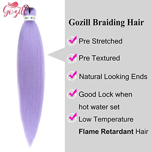 Purple Braiding Hair Pre Stretched Box Braid Hair Extension 26 Inch (Pack Of 3) #TOP2