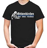Rundstrickware Gelsenkirchen Ehre & Stolz T-Shirt  Fussball  Herrn  Männer  Sport  Ultras  Nordkurve (XL)
