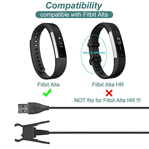 Kissmart Charger Cable Compatible With Fitbit Alta, Repalcement Charging Cable With 1M/3.3Ft Usb Cord For Fitbit Alta Smart Wristband #TOP1