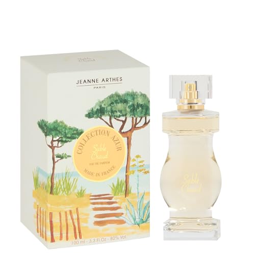 JEANNE ARTHES - Eau de Parfum Femme French Way Of Life - Collection Azur - Sable Chaud - Fruité & Floral - Musc et Patchouli - Fabriqué en France à Grasse - Cadeau...