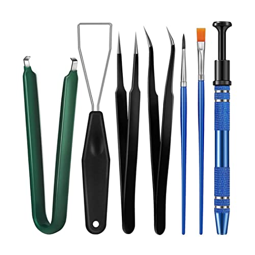 Heall Keyboard Switch Switch Structer Kit IC Chip Extractor de Teclado Ebaldo de Teclado Tweezers Puntiagudas 7 Piezas, Herramientas para el hogar Cover