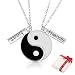 2 piezas colgantes de cadena Yin Yang Taichi BFF para dos parejas...