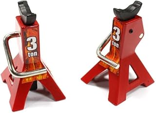 Integy RC Model C25386RED Realistic Model Jack Stands (2) for 1/10 & 1/8 Scale & Rock Crawler