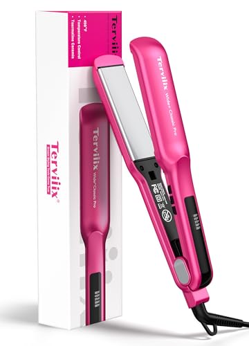 Terviiix Ceramic Hair Straightener, 1-1/2 Inch Wide...