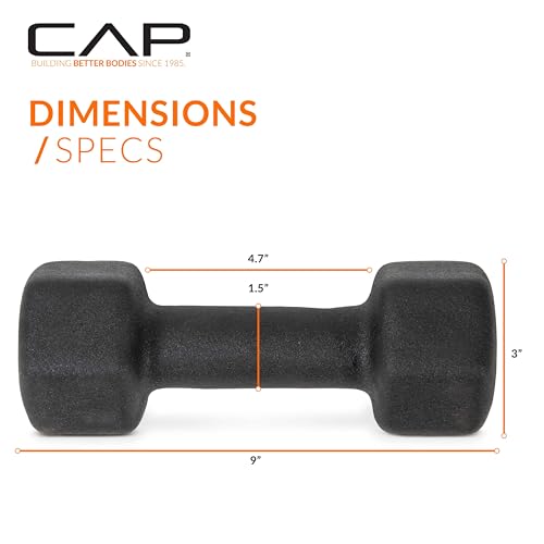 Image of CAP Barbell Neoprene Dumbbell Weights Pairs & Sets | Black