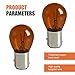 MLY 10PCS 1157 Bulb, Tail High and Low Brake Light Bulb, Turn Signal Light Bulb Replacement, P21/5W BAY15D S25 2357 2057 Light Bulb, Universal Halogen Brake Tail Light Parking Light for Cars (Amber)