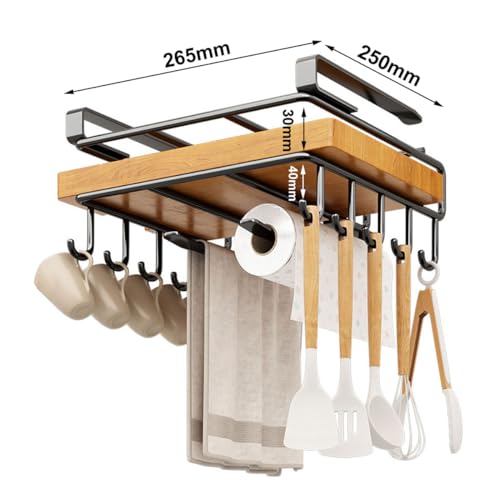 Cesta de almacenamiento para debajo del estante organizadora de armarios de cocina 6