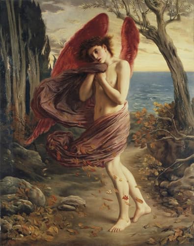 Art Tableau L'amour en automne par Simeon romantique decoration murale