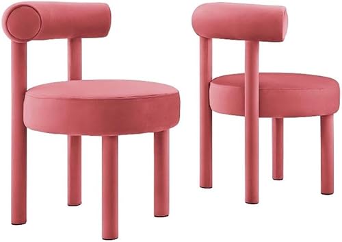 Miniatura 37 de Modway EEI-6705-IVO Toulouse Boucle - Juego de 2 sillas de comedor de tela, color marfil Azul medianoche,Marfil,Negro -,Blossom,Gris,Blanco,Negro