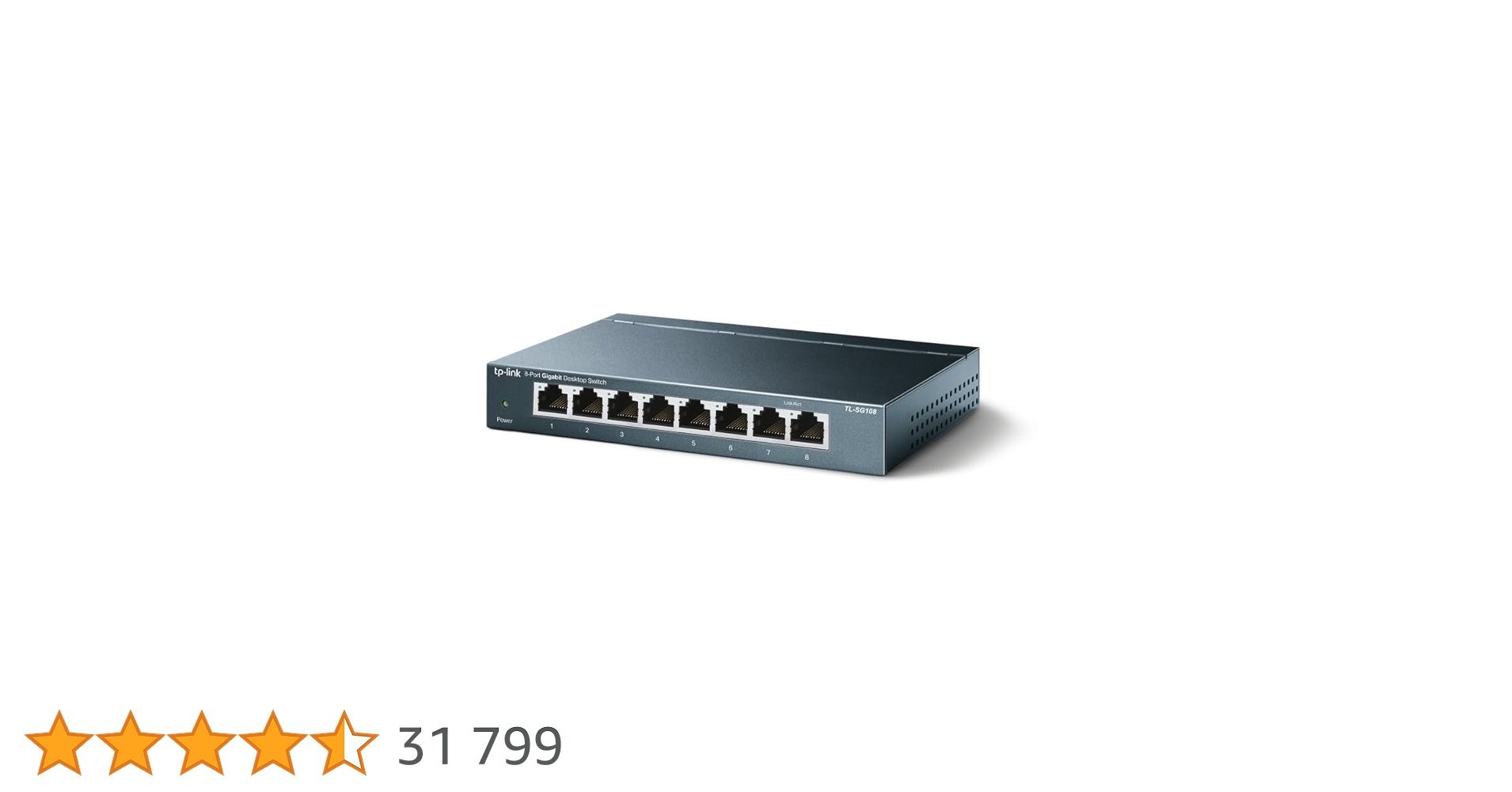 TP-Link SG108 Switch Ethernet Gigabit 8 ports RJ45 metallique 10/100/1000 Mbps, IGMP Snooping, switch RJ45 idéal pour étendre le réseau câblé pour les bureaux à domicile Bleu Métallique TP-Link SG108 Switch Ethernet Gigabit 8 ports RJ45 metallique 10/100/1000 Mbps, IGMP Snooping, switch RJ45 idéal pour étendre le réseau câblé pour les bureaux à domicile Bleu Métallique