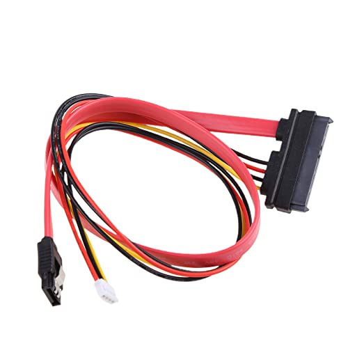 Cable extensión SATA 22 pines macho a hembra rojo 42 cm