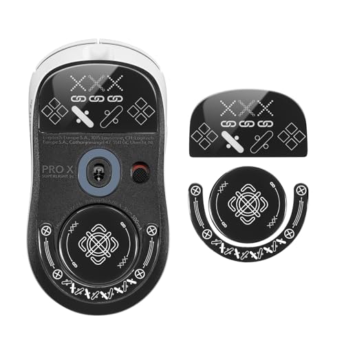 uconsmimo �K���X���}�E�X�X�P�[�g Logitech G PRO X Superlight 2c �}�E�X�p�b�h ���炩 ��v �X���� 2.5D �J�[�u�G�b�W �Q�[���}�E�X�̑� �����p�A�N�Z�T���[ (�v�����g�p�^�[��)