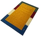100% pura lana vergine. WAWA TEPPICHE Tappeto Orientale Gabbeh Realizzato a Fatto a Mano 100% Lana Lori Buff Debbich (Giallo (Oro), 200_x_300_cm)