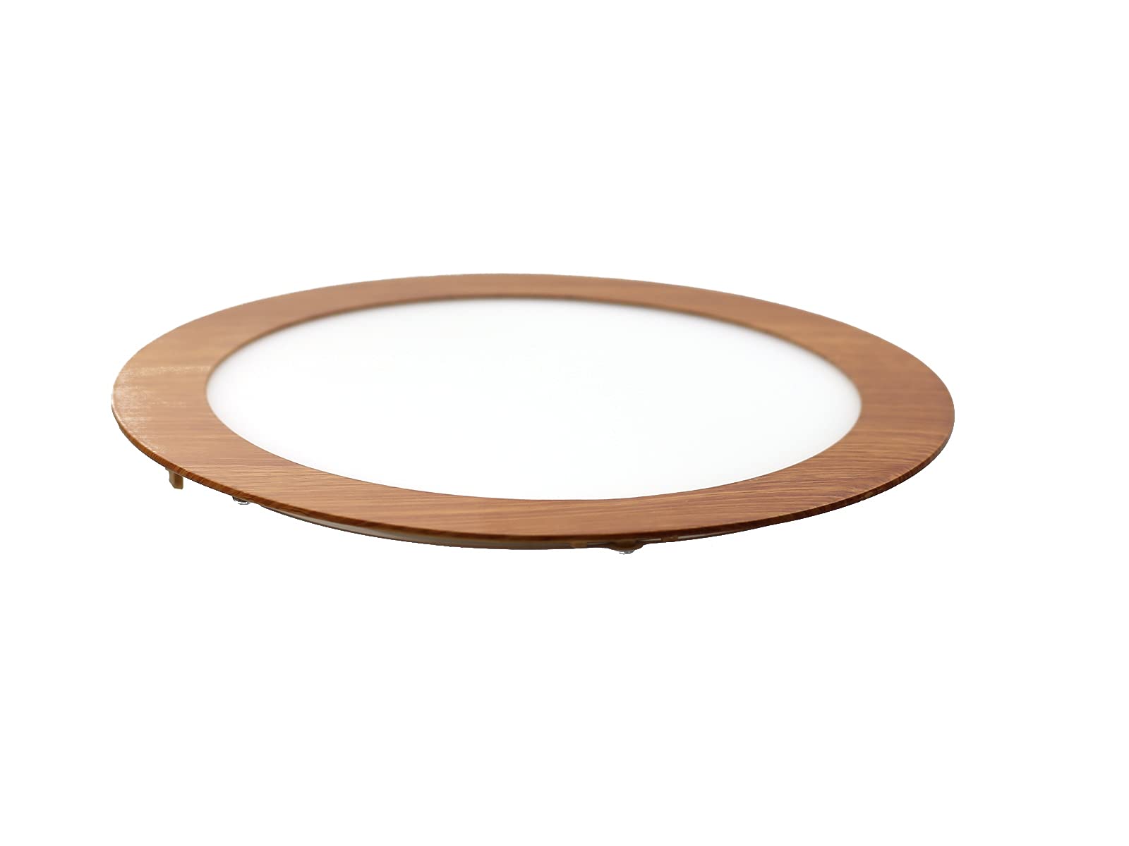 Jandei - Downlight led 18W=140W luz Blanca Fría 6000K redondo empotrar acabado madera, 1440 lúmenes para salón, cocina, tienda, negocio, oficina (2 UNIDADES)