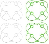 XYWHPGV Protezione del paraurti della copertura della protezione ' RC solo per i puntelli del quadricottero Cheerson CX-10, verde bianco 4 pezzi(eb0d1 a9b75 7a0dd d39ac 256b9 38851