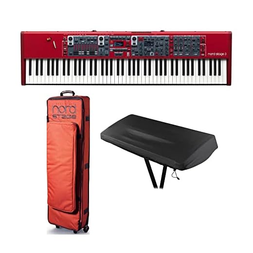 Nord Stage 3 88-Key Fully-Weighted Hammer Action Keyboard Bundle with Nord Soft Case for Stage EX 88 Piano and Dust Cover (3 Items)