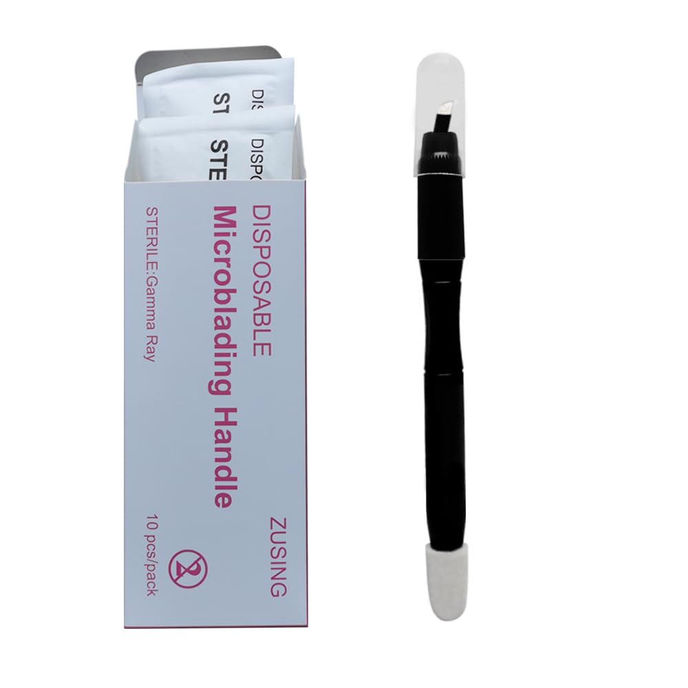 ZUSING Disposable Microblading Pens 14 Pins 0.18mm for Tattooing Eyebrows With Pigment Sponge Microblading Pen Disposable 10 pcs/pack