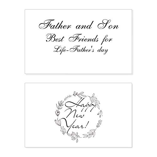 Tarjeta conmemorativa de Año Nuevo familiar: felicitación con cita bonita de Padre e Hijo