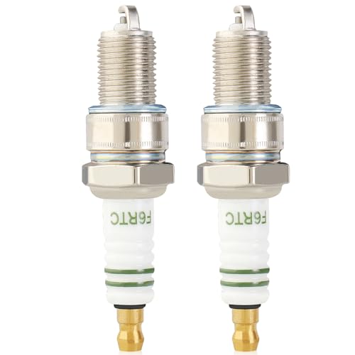 SOAJEE Spark Plug F6RTC Compatible with Champion 415 RN9YCC RN10YC Bosch WR6DC WR7DC 242229656 W175TR30 W200TR30 W7DCR WR6D WR6DP WR7D WR7DC2 WR8DC RN10Y RN9Y RN9YC OE004 OE006 Brisk LR15YC LR15Z 2PCS