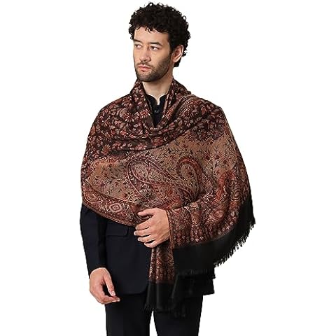 Zamour Large Jacquard Woven Shawl for Men Cover