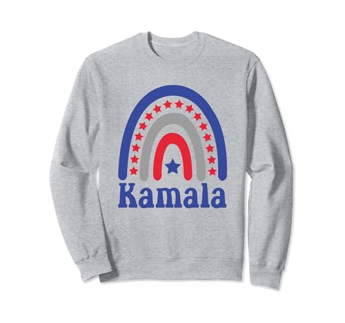 Kamala for President Red Blue Boho Patriotic Rainbow Retro Sweatshirt