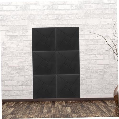 HEMOTON 6 piezas paneles acústicos autoadhesivos para insonorización, fibra de poliéster de alta densidad para estudios de música, dormitorios y teatros en casa, paneles de pared que reducen el ruido miniatura 4