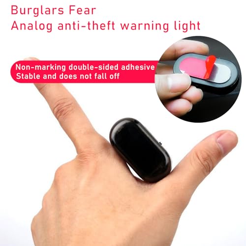 image for Augeny 2PCS Car Solar Power Simulated Dummy Alarm, Anti-Theft LED Flas