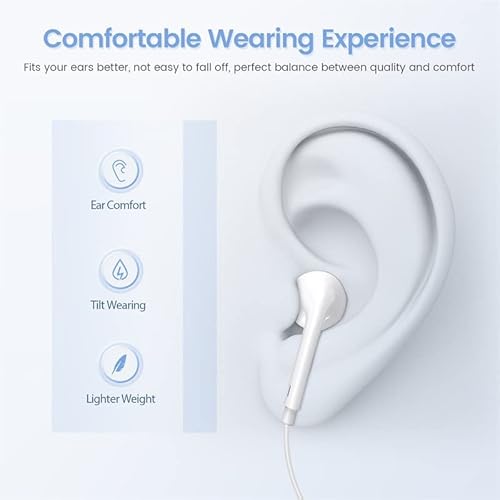 2 Pack-Apple Headphones Wired Iphone Earbuds With Lightning Connector [Apple Mfi Certified] Earphones With Built-In Microphone & Volume Control Compatible With Iphone 13/12/11/Xr/Xs/X/7/8/8Plus/Se #TOP5