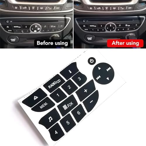 Autocollant bouton de commande audio finition mate Megane Clio