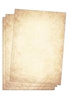 Edition Seidel Premium Briefpapier Vintage Altes Papier 25 Blatt DIN A4 120g/qm Motivbriefpapier Mittelalterliches Bastelpapier Urkunde Urkundenpapier Optik ähnlich Pergamentpapier