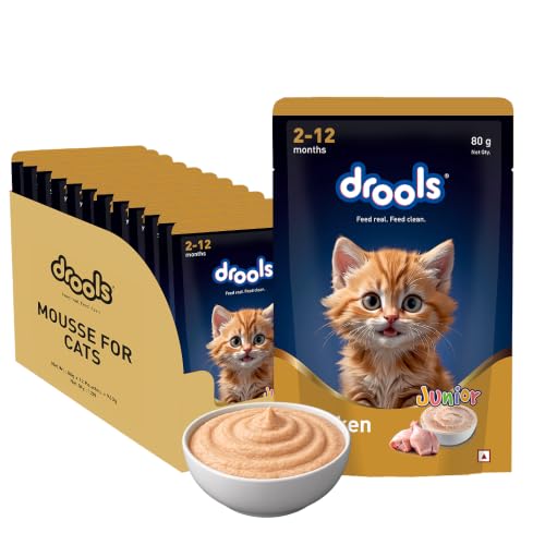 Image of Drools Kitten Wet Mousse 80g | Chicken | High Protein | Supports Hydration & Easy Digestion | Grain Free | No Artificial Additives | Enriched with Vitamins & Antioxidants