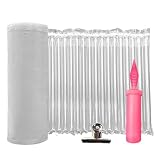 Bubble Cushioning wrap Roll Packing - Inflatable Air Column Wrap Large Bubble Roll for heavy duty, Shipping Supplies for online store, moving wrapping roll (Clear, 11.8IN x164FT)