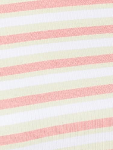 Image of Max Women Striped Ribbed T-Shirt Regular Fit