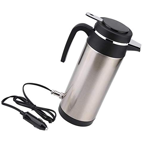 Auto Wasserkocher Edelstahl 12V Reisewasserkocher 1000ml Auto Elastisch Heizung Cup Mit Temperatureinstellung für Fernverkehr Autofahrt Camping im Freien